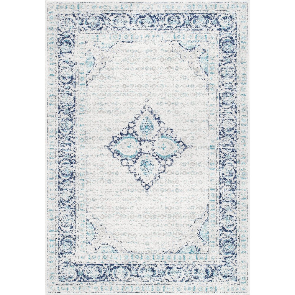 3'x5' Vintage Pauley Area Rug Light Blue - nuLOOM