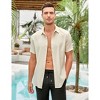 Men's Casual Button Down Shirts Relaxed Fit Short Sleeve Shirt Stylish Summer Beach Shirt - 2 of 4
