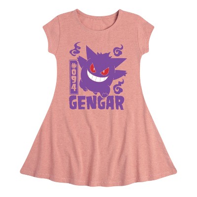 Girls' - Pokémon - Gengar Fit & Flair Cap Sleeve Dress