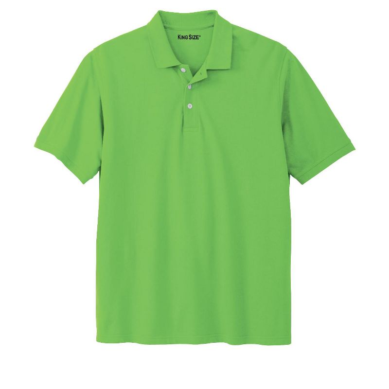 KingSize Men's Big & Tall Shrink-Less Piqué Polo Shirt, 1 of 2