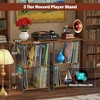 MOEPISY 3 Tier Vinyl Record Stand, Turntable Stand with 2 Dividers and 4 Adjustable Feet - 2 of 4