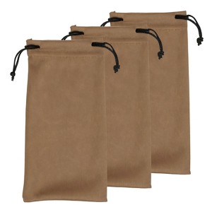 Unique Bargains Microfiber Soft Storage Women Men Eyeglasses Bag 3 Pcs - 1 of 4