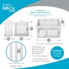 BIRDROCK HOME Dog Playpen w/ Door, 8 Panels 25.6in H - Strong Plastic, Non-Slip, Configurable, Indoor/Outdoor Fence for Small Pets, White. - 3 of 4