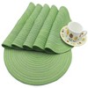 Aoibox Braided Round Placemats Set of 6, Woven Washable Non-Slip Table Mats for Kitchen Dining, Heat Resistant Fabric Indoor Outdoor - 4 of 4