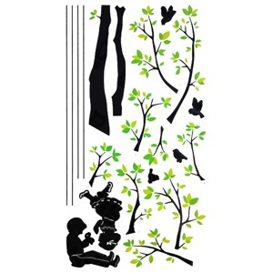 Slickblue Creative Swing Wall Stickers, Quick Application for Smooth Surfaces, Size 13"x23.5" - 1 of 3