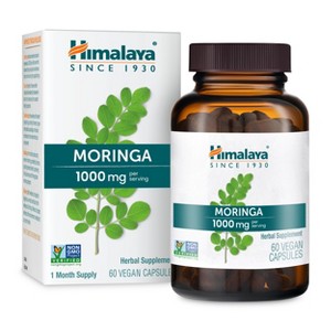 Himalaya Moringa, 60 Capsules,1000 mg, 1 Month Supply, Non-GMO Project Verified, Vegan, Gluten Free Supplement, Additive Free - 1 of 4