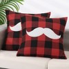Unique Bargains Plaid Print Decorative Farmhouse Pillowcase 2 Pcs - 2 of 4