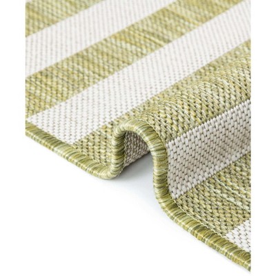 Greenfield Stripe Easy-Care Synthetic Outdoor Rug 8' x 11'4"