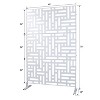 CAVINAS Patio Decorative Screen Metal Fence Privacy Screen with Striped Rectangle Pattern for Outside and Garden, 76" H×48" W - 3 of 4