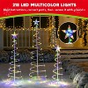 Joyfy 3 Packs Christmas Spiral Tree Yard Light Outdoor Decoration, 218 LED Lights with Stakes for Xmas Party Indoor Outdoor Garden Holiday Decoration - 2 of 4
