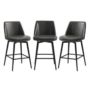 Spruce&Spring Counter Height Swivel Barstool Set - 1 of 4