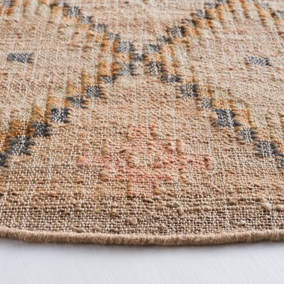 Bohemian Chic Blue Cotton 5' Round Handwoven Area Rug
