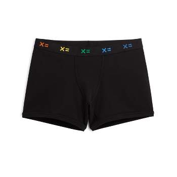 Tomboyx Women's First Line Period Leakproof 4.5 Inseam Boxer Briefs  Underwear, Soft Cotton Stretch Comfortable (3xs-6x) Black Rainbow Small :  Target