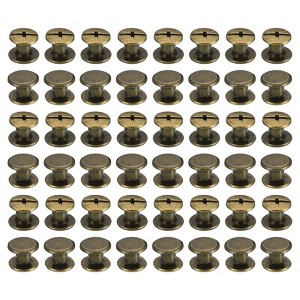 Unique Bargains Rust Proof Leather Belt Scrapbook Binding Accessories M5 Chicago Screws 50 Sets - 1 of 4