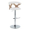 LumiSource Set of 2 Gardenia Adjustable Barstools Chrome Fabric - 2 of 4