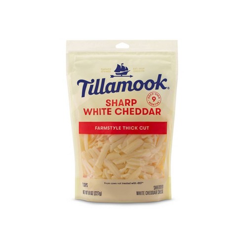 Tillamook Sharp White Cheddar Shredded Cheese - 8oz : Target