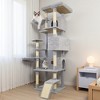 Multipet 84 in Cat Tree Tower with Large Condo, Sisal Scratching Post, Big Hammock and Top Platform - 2 of 4
