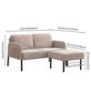 NicBex Couches for Living Room  Modern Loveseat Sofa Comfy 2 Seater Upholstered Fabric Small Couches for Bedroom, Apartment - 2 of 4