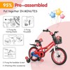 Gymax Kids Bike for Boys & Girls Aged 4-8 Years Old 16"/18" Children Bicycle Training Wheels Handlebar Basket Toddler Balance Bike Blue - 4 of 4