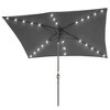 Sonkuki 10x6.5 ft LED Rectangular Patio Market Umbrella w/Tilt Adjustment - 2 of 4