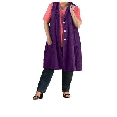 Women's Crinkle Cotton Solid Sleeveless Vest - Plus Size - On The Plus Side