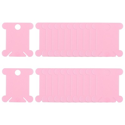 Unique Bargains PP Plastic Reusable Embroidery Floss Bobbins with Thread Clips 300 Pcs