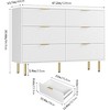 6-Drawer Dresser, Modern Wood Storage Double Chest of Drawers, for Living Room Bedroom - 2 of 4