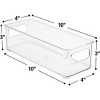 Sorbus Narrow Stackable Clear Storage Bins with Handles- for Kitchen Pantry, Freezer & Fridge Organization - 3 of 4