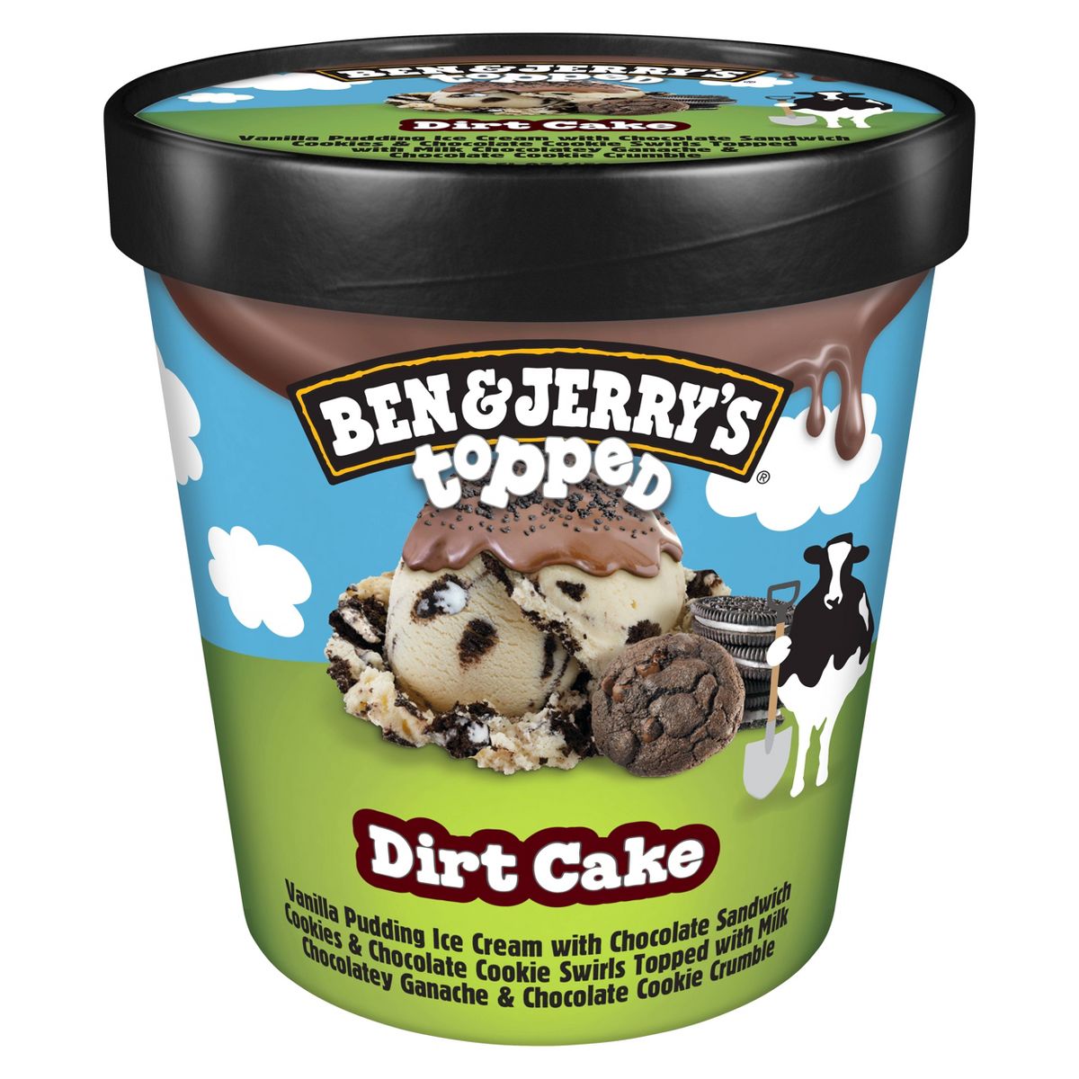 Ben & Jerry's Topped Ice Cream Dirt Cake Frozen Dessert - 15.2oz