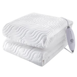 Air Layer Electric Mattress Pad Cover with 5 Heat Settings & 10 Hours Auto Off, Bed Warmer Washable Heating Mattress Pad - 1 of 4