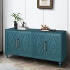 Kitchen Cabinet With 4 Carved Flower Door,Storage Cabinet For Living Room,Dining Room Furniture,Indoor Furniture-Maison Boucle - 2 of 4