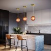POWLIG Modern 7.87" Gold Pendant Light with Glass Shade, Adjustable Height, Single-Light - 4 of 4