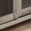 NicBex 37Inch Dog Crate Farmhouse Decorative Dog House Dog Cage with Flip-Up Top and Internal Dividers,Sliding Barn Door,Indoor Use,Gray - 2 of 3