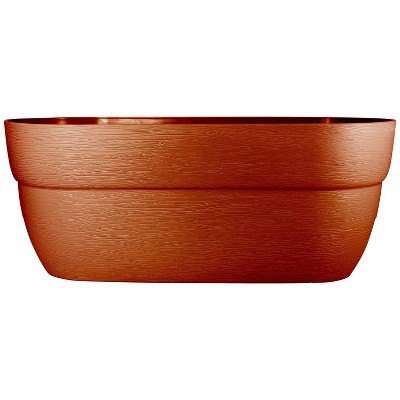 Terracotta Orange Resin Self-Watering Rail Planter Grow Box