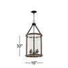 Franklin Iron Works Gorham Iron Gray Pendant Chandelier 16" Wide Industrial Rustic Clear Seeded Glass 4-Light Fixture for Dining Room Kitchen Island - 4 of 4