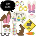 Big Dot of Happiness Hippity Hoppity - Easter Party Photo Booth Props Kit - 20 Count
