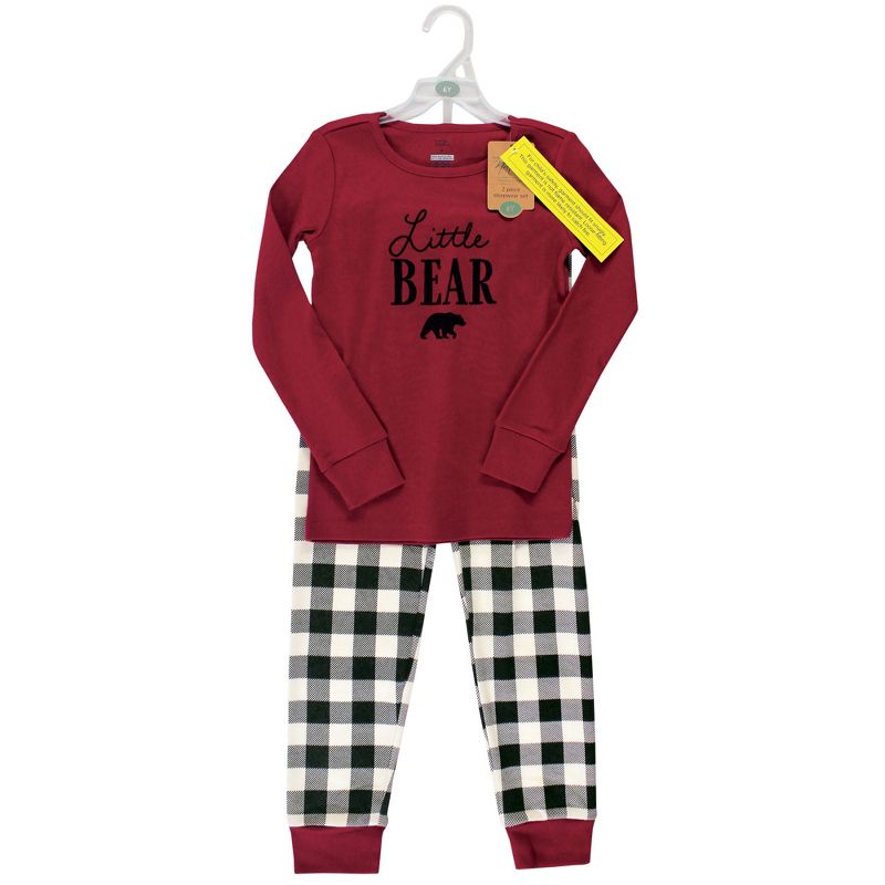 Touched by Nature Baby, Toddler and Kids Unisex Holiday Pajamas, Kids Bear, 3 of 5