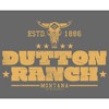 Juniors Womens Yellowstone Small Cow Skull Dutton Ranch Logo ESTD 1886 T-Shirt - 2 of 4