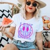 Simply Sage Market Women's Lake Girl Smiley Short Sleeve Graphic Tee - 2XL - White - 2 of 3