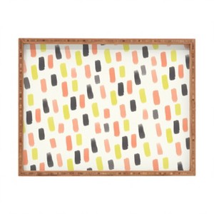 Allyson Johnson Halloween Brush Strokes  Square Bamboo Tray - Deny Designs - 1 of 2