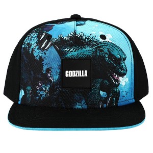 Kids Godzilla Sublimated Crown with Rubber Patch Snapback Hat for Boys - 1 of 4