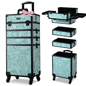 Byootique 4in1 Rolling Makeup Train Case Cosmetic Organizer Wheel - 1 of 4
