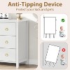 29 inch Tall Modern Tall Drawer Dresser with Storage, Wooden Chest of Drawers Freestanding for Bedroom, Living Room, White - 3 of 4