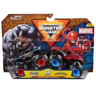 Monster Jam Marvel Spider-Man vs Venom Monster Trucks 2pk - 1:64 Scale