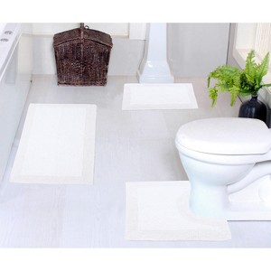 Home Weavers Luxury Collection 100% Cotton Tufted Bathroom Rug Set, Non-Slip Latex Bath Rug Set - 1 of 4