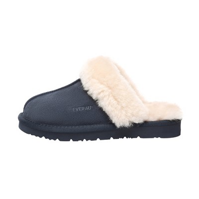 Women Sheepskin Slippers - Raven