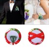 Unique Bargains Silk Wedding Artificial Rose Boutonniere and Wrist Corsage Set - 3 of 4