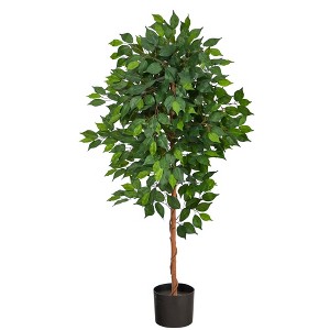 Nearly Natural 4-ft Ficus Artificial Tree - 1 of 4