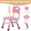 Kids Chairs - 3-Level Height Adjustable Plastic Chairs with Non-Slip Pads (2-Pack) - 4 of 4