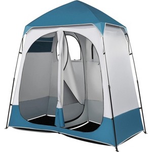 VINGLI 2 Room Shower Tent, 7.5 FT Instant Pop Up Shelter with Carrying Bag, Privacy Changing Room Tent - 1 of 4